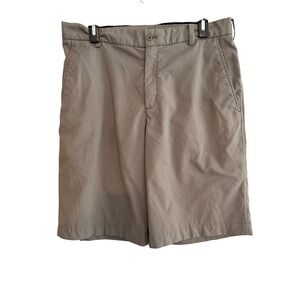 Nike Golf Striped Shorts‎ Mens Size 33 Beige Khaki Golf Active Casual